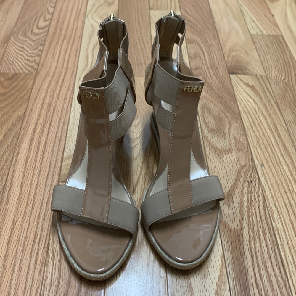 Fendi Carioca Espadrille Wedge Sandal